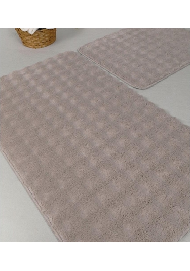 Zebra Casa Bonny 2 Li Pelüş Banyo Paspası Vizon