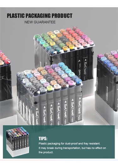 Aubyhe 12 Renkli Alkollü Sanat Marker Seti - İki Uçlu, Hızlı Kuruyan, Düşük Koku - Plastik, Ahşap, Metal Üzerinde Kullanılabilir Diğer