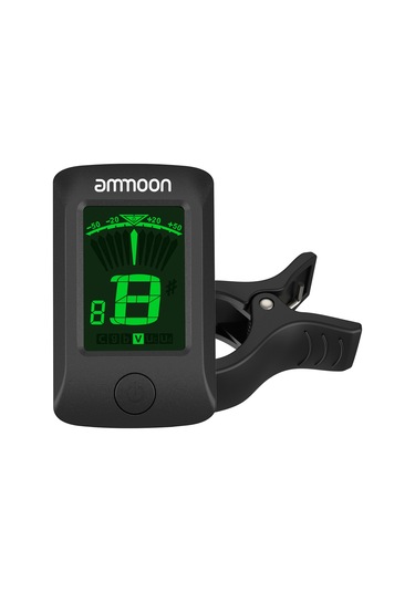 Ammoon At-07 Dijital Elektronik Clip-on Tuner Gitar Kromatik Siyah