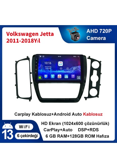 Volkswagen Jetta 2011-2018 Yıl Multimedya 6-128 Gb Navigasyon