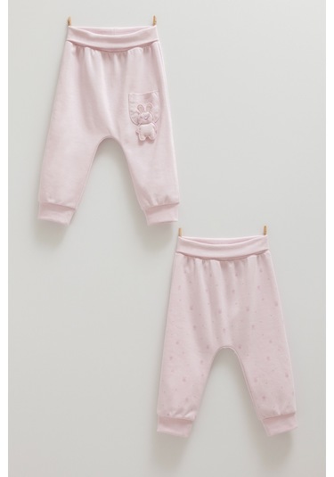 Cute Rabbıt Cep Detaylı Patiksiz İkili Pantolon Lila