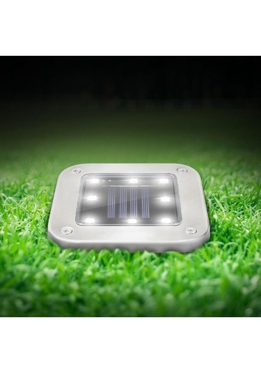 Solar 8 Led Bahçe Yeraltı Işıkları Beyaz