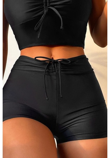 Angelsin Önden Ayarlı Büzgülü Deniz Şortu 001