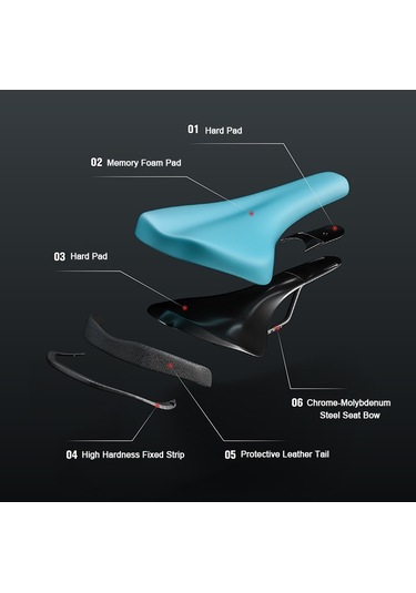 Enlee Zd-b834 Bisiklet Sünger Yastıklı Bisiklet Minderi Şok Emilimi Mtb Bisiklet Sele Koltuk - Savaşçı