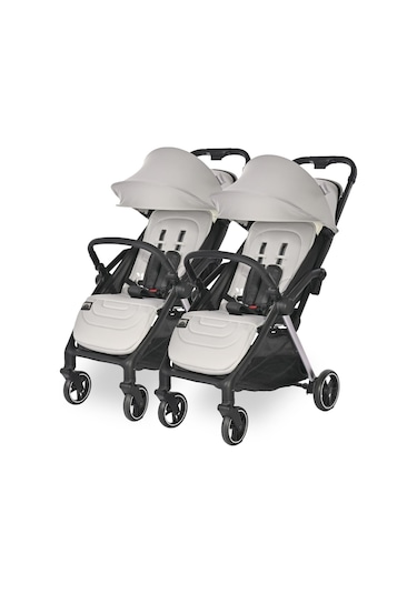 Lorelli Loret Otomatik Katlanan Kabin Boy & İkiz Bebek Arabası - Grey