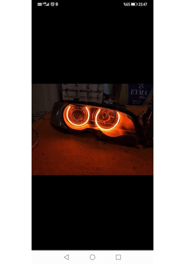 Bmw E46 Led Angel Halka Seti Amber Turuncu Renk Halka Takımı Premium Görüntü