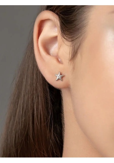 925 Lıght Gümüş Deniz Yıldızı Küpe Monokupa 106075671 Diğer