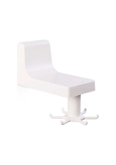 Ulzyvf 360 Dönen Yapışkan Mutfak Askılığı - Kaşık, Spatula, Havlu Asıcı Beyaz Beyaz