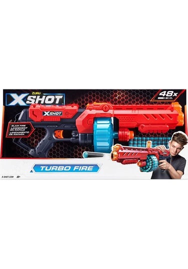 36270 Zuru X-shot Silah Sünger Atan Excel -turbo Fire 48 Mermili -sunman