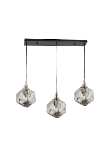 Lampaluce Globo-4 Modern Yemek Masası Sarkıt Avize 3'lü 70cm Krom Krom