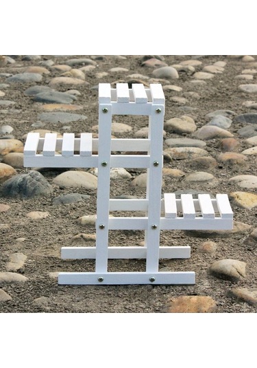 Ahşap Bitki Standı 3 Katmanlı Çiçek Vitrin Rafı Raf Kapalı Açık Neme Dayanıklı Saksı Tutucu Bahçe Ofis Dekorasyonu İçin