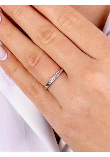 Torgovyj Dom Uvelir Holding Tılsımlı Taşlı Gümüş Çift Nişan Yüzüğü 140973374 Gri