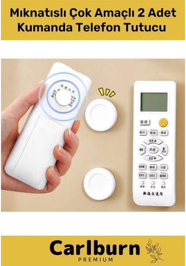 Özel Üretim Sağlam Dayanıklı Güçlü Yapışkan Mıknatıslı Çok Amaçlı Kumanda Telefon Tutucu 2 Adet