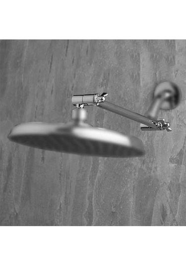 Pazly 11 İnç Ayarlanabilir Duş Kol Uzantısı - 180 Açı, Krom, El/yağmur Başlığı Uyumlu Diğer