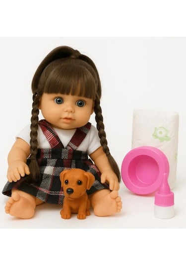 Saçları Örgülü Esmer Altını Islatan Masal Okuyan Melis Bebek