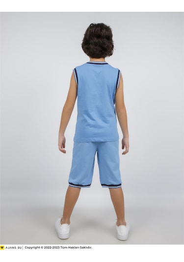 Erkek Çocuk Kolsuz Baseball Baskılı Basic Kaprili Takım 6-9 Yaş 001