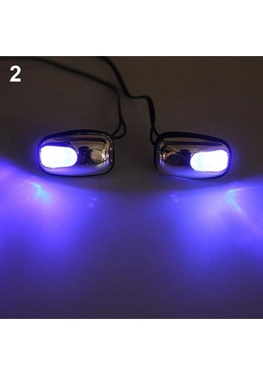 Kırmızı 1 Çift Otomatik Ön Cam Ön Cam Led Işık Püskürtme Jet Nozulu Silecek Yıkama Lambası