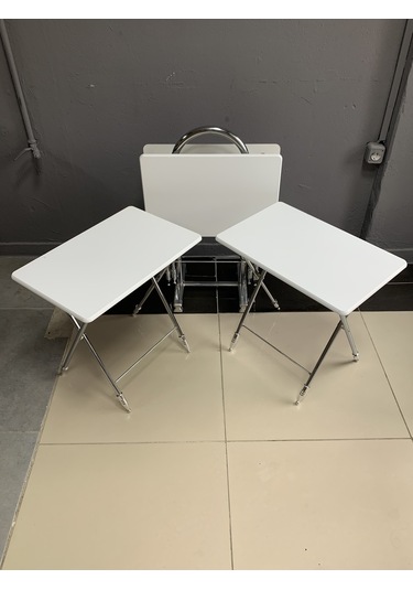 Çanta Sehpa, Sehpa, Zigon, Mebran Çanta Sehpa-düz Beyaz