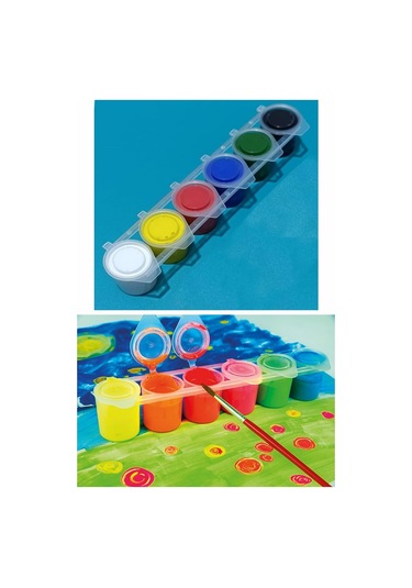 Guaj Boya 6 Renk 25 Ml 1 Paket Fixpoint Guaj Boya Seti 6 Lı Su Bazlı Şişe Canlı Renkler Resim Okul Çok Renkli