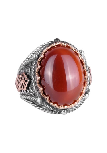 Gerçek Doğal Taş Gümüş Yüzük, El Yapımı Erkek Takısı, 925 Ayar Gümüş Yüzük Gümüş