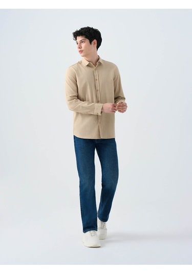 Loft Regular Fit Taş Erkek Gömlek Lf2038615 Taş