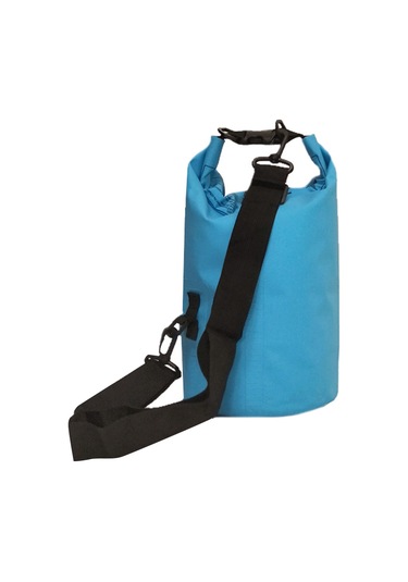 Mufunye 15l 500d Pvc Su Geçirmez Çanta, Kayak/rafting İçin Dayanıklı, Tek Askılı, Mavi, Roll-top Kapatma Sistemiyle