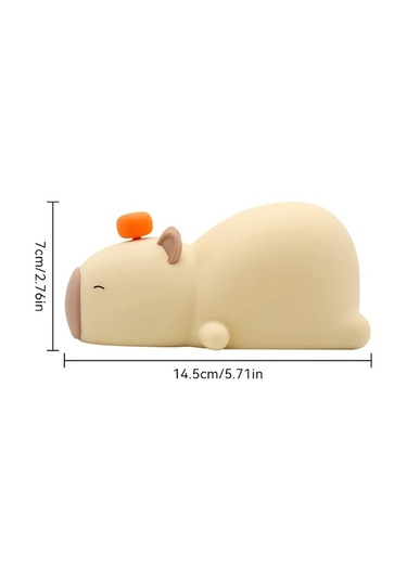 Gateesat Usb Şarjlı Zamanlayıcılı Yaratıcı Kapibara Gece Lambası, Renk Değiştirir, Aydınlatma