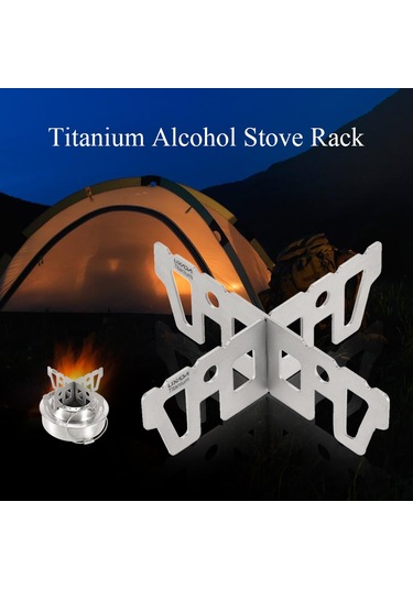 Reedark Titanyum Çapraz Alkol Ocağı Stantı - Yüksek Verimli Yakıt Çeşitliliği, Ultra Hafif Kamp Malzemesi Gümüş