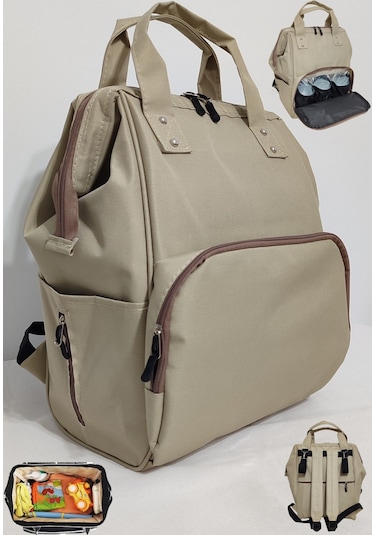 Bebek Bakım Çantası Organizatör Anne Bebek Bakım Sırt Çantası Kahverengi