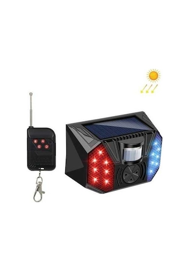 Pazly Cbtx Bahçe Aydınlatma Rc-711 Güneş Enerjili Açık Meyve Bahçesi Balık Göleti Hırsızlık Alarmsızlık Siyah