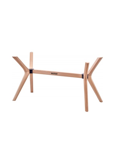 Masifart Auris Poli Uzun 4 Lü Ayak Cilasız Ham Ahşap