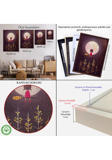 Çerçeveli Küçük Bir Gece Gezgini Tablosu-6270