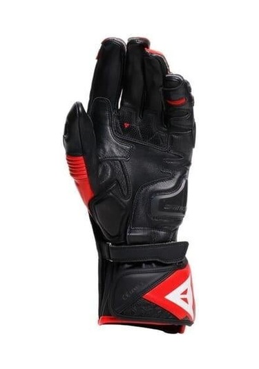 Dainese Fiero Metal Black Red Lava White Deri Korumalı Motosiklet Eldiven