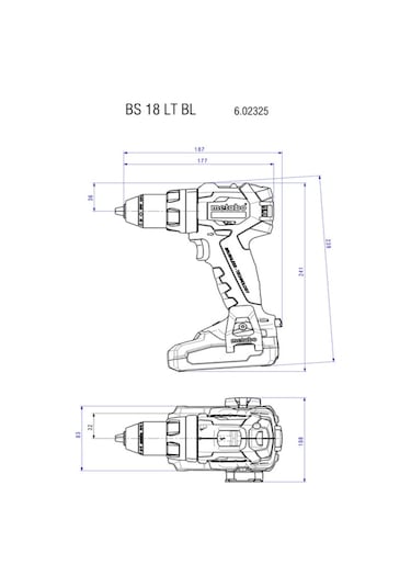 Metabo BS 18 LT BL 18V 4.0 Ah Li-ion Çift Akülü Matkap Vidalama