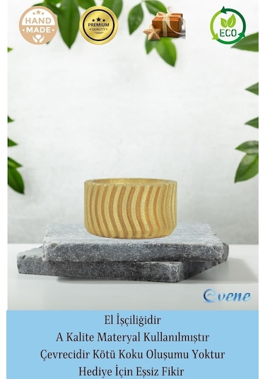 Mumluk Şamdan Tealight Mum Uyumlu Tekerlek Model - Altın