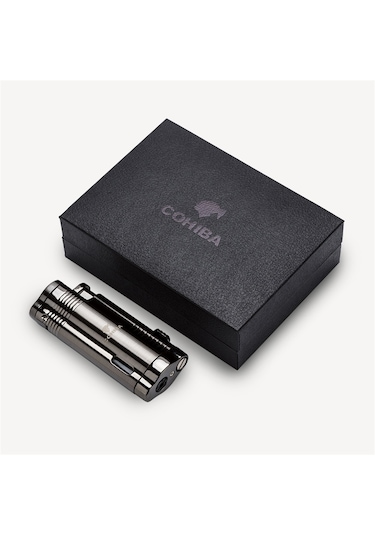 Cohiba Üç Torch Delicili Puro Çakmağı Gunmetal
