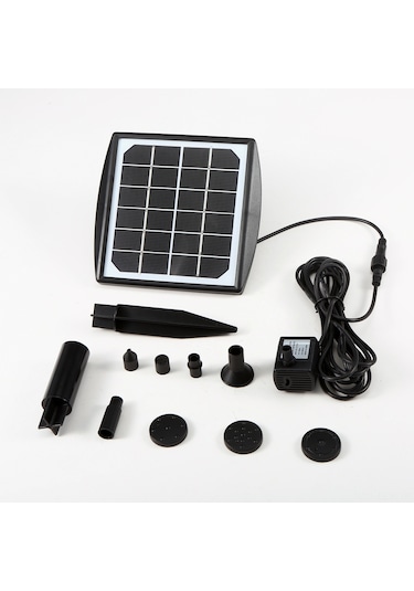 Xindoker Güneş Enerjili 4 Farklı Desenli Fontaine Pompa Seti - 6v/2w, Otomatik Başlangıç, Kuş Havuzu, Akvaryum, Bahçe Dekorasyonu