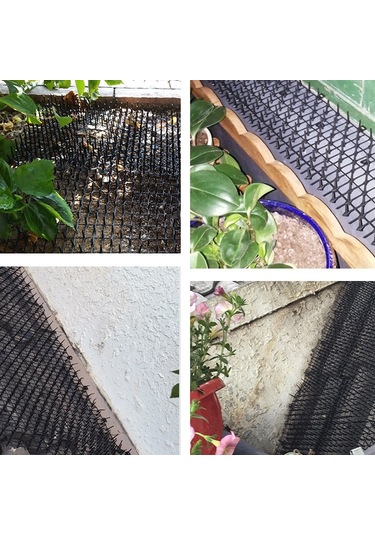 Sones L 400x28cm B21307 Bahçe Çiçek Anti-kedi Ağı Plastik Dikenli Ped Sürücü Kedi Ağı