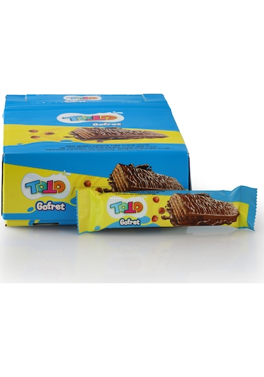 Toto Sütlü Çikolata Kaplamalı Fındık Kremalı Gofret 26 Gr. 24 Adet 1 Kutu