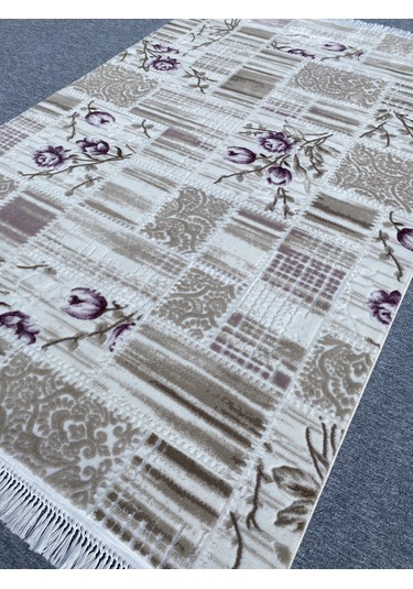 Burak Halı 150x235 Mor Vizon 4 M2 Akrilik Kesme Saçaklı Halı