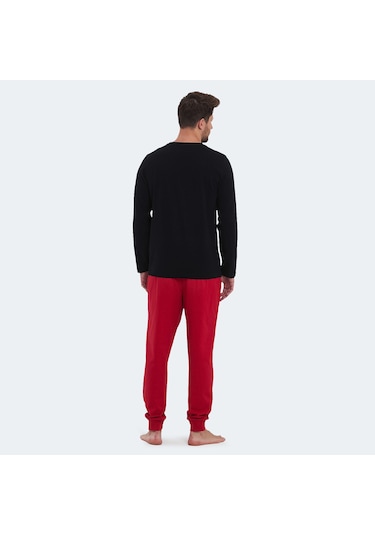 Slazenger PARTH IN Erkek Pamuklu Siyah Pijama