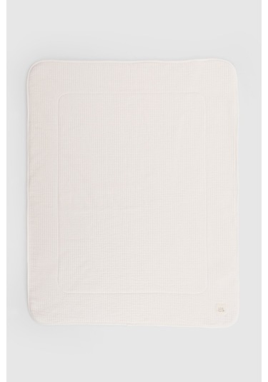 Wellsoftlu Kapitone Ekru Bebek Battaniyesi 80x100 CM Ekru