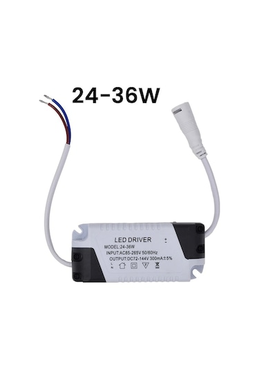 My Topped Led Sabit Akım Sürücü Ac85-265v 3-36w Panel Aydınlatma Güç Kaynağı Adaptörü Gri Gri