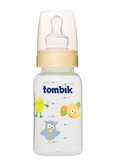 Tombik Pp Biberon 150 Ml Şaşkın Hayvan Ekru