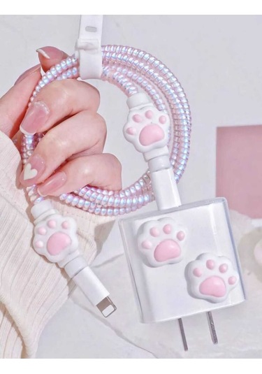 Iphone 18w/20w Uyumlu Şarj Kablosu Ucu Ve Şarj Başlığı Kılıfı Pati