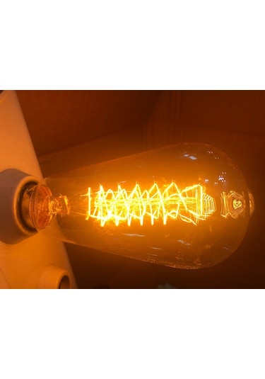 Edison Bulb St 64 E 27 40w Dimmer Uyumlu Spiral Rustik Lamba