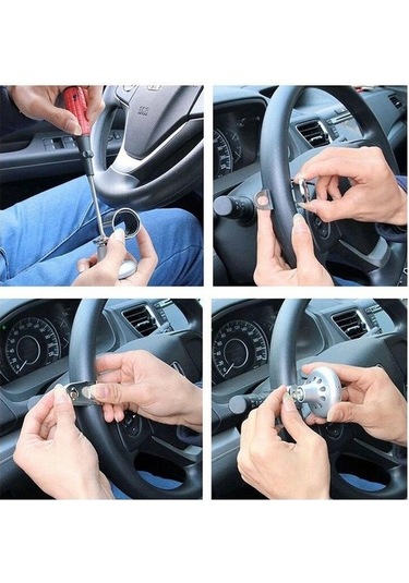 Novahub Araba Direksiyon Adaptörü Kaymaz Kolu Topu, Mavi Kavrama Hubü, Evrensel Güçlendirici Düğme Topuzu, Direksiyon Hub'ları Denetleyici Mavi