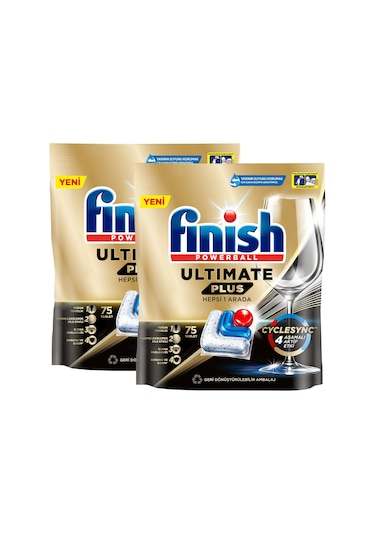 Finish Ultimate Plus Bulaşık Makinesi Deterjanı 2 x 75 Tablet
