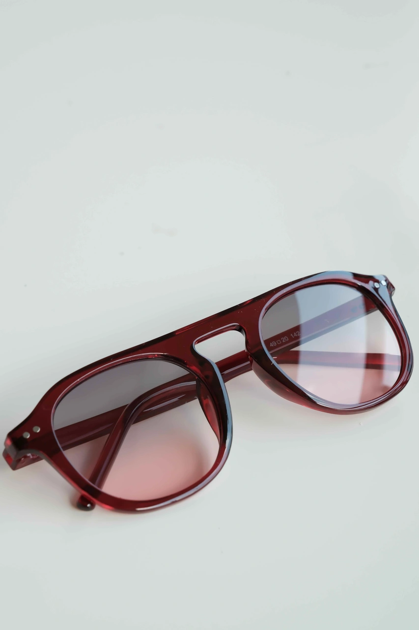 Royal Eyewear Re1107 Kırmızı Güneş Gözlüğü Siyah - Mavi