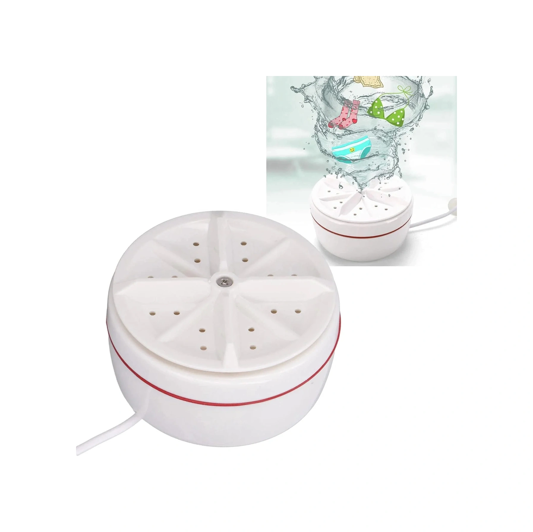 Mini Portatif Çamaşır Makinesi Taşınabilir Kahverengi